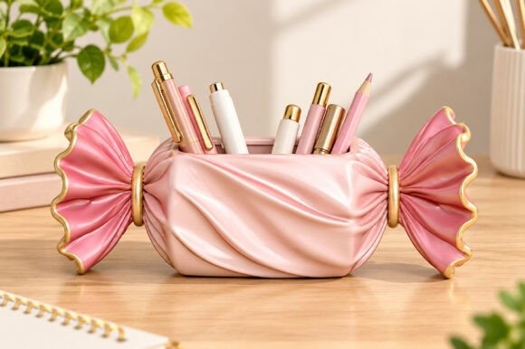 Sweet Candy Desk Organizer STL – Cute 3D Printable Pen & Stationery Holder - Image 2