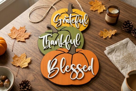 Thankful Grateful Blessed SVG