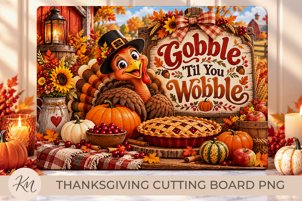 Thanksgiving Cutting Board Sublimation