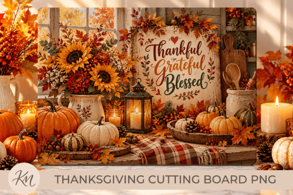 Thanksgiving Kitchen Cutting Board
