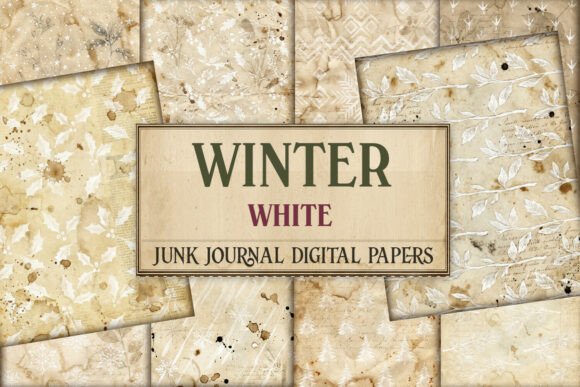 Winter White Junk Journal Pages
