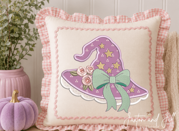 Witch Hat Applique Embroidery Design