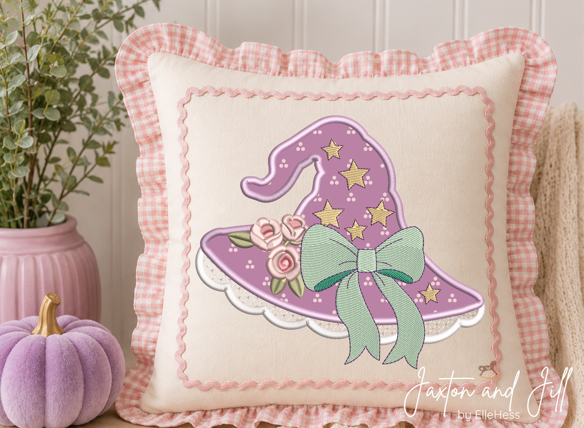 Witch Hat Applique Embroidery Design
