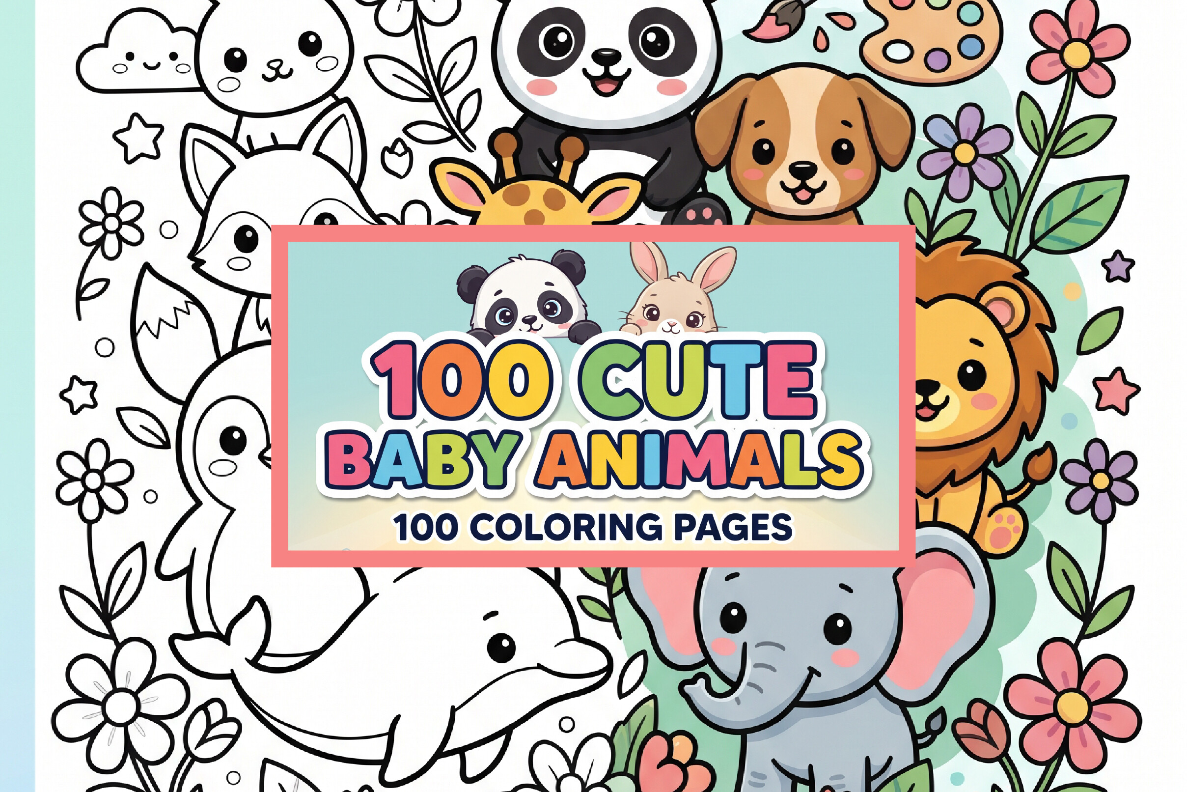 100 Cute Baby Animals Coloring Pages