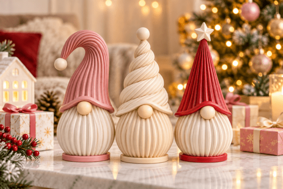 3D Print Cute Christmas Winter Decor STL – Teddy Bear, Snowman & Mushroom Set - Image 13
