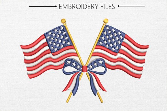 American Flag Bow Design