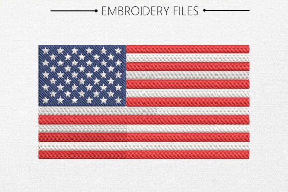 American Flag Embroidery Design