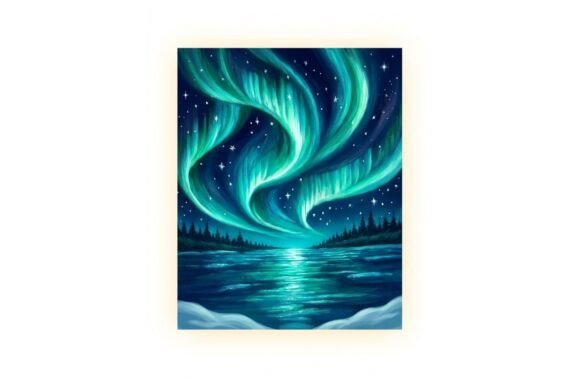 Aurora Night Sky Embroidery Pattern |