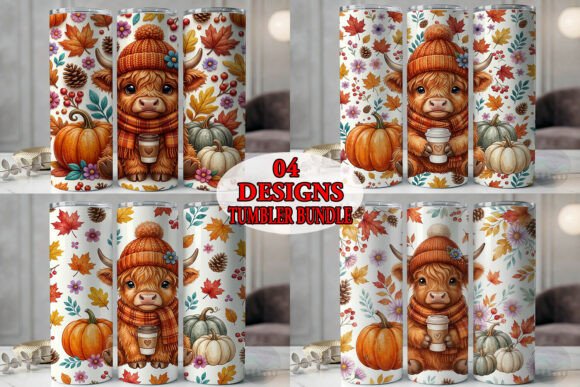 Autumn Highland Cow Tumbler Bundle