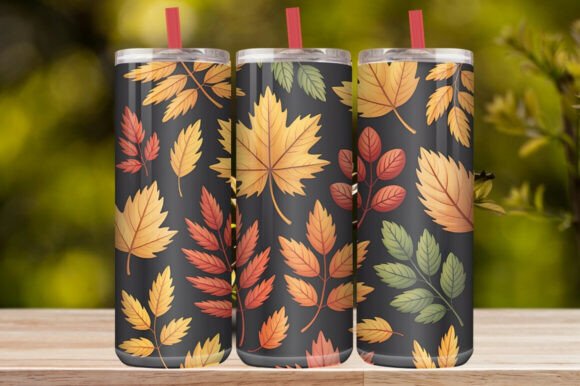 Autumn Maple Leaves Tumbler Wrap