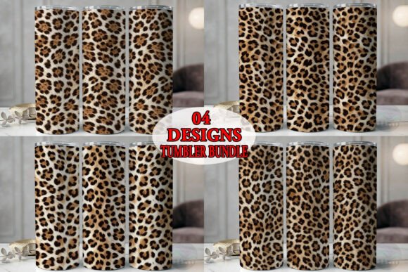 Brown Leopard Print Tumbler Bundle