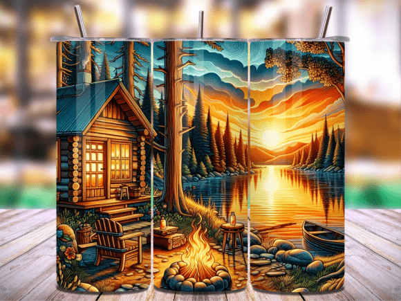Camping 20oz Tumbler Wrap Vol.1