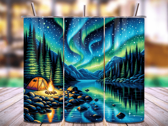 Camping 20oz Tumbler Wrap Vol.19