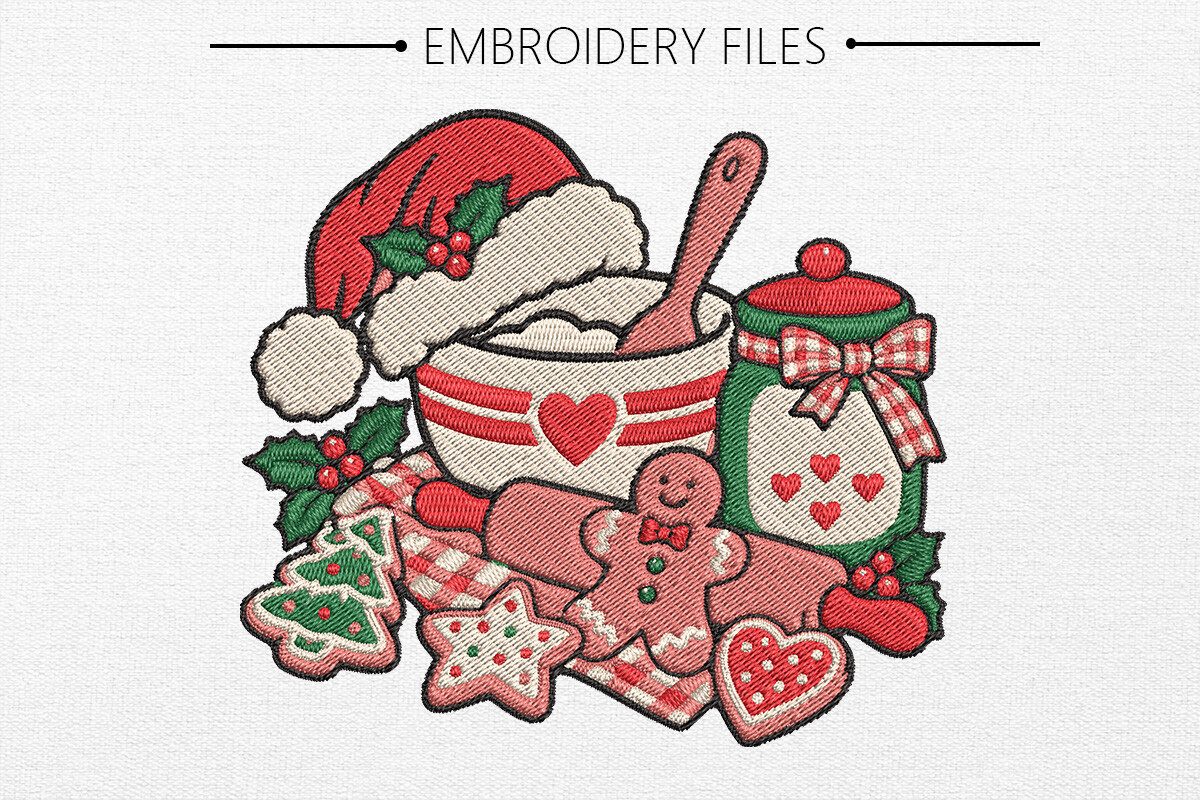 Christmas Baking Embroidery Design
