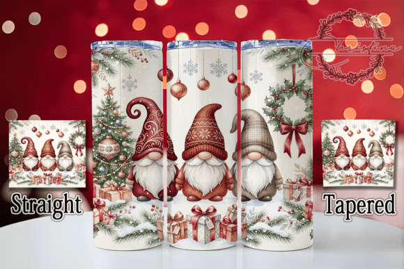 Christmas Elegant Gnome Winter Tumbler