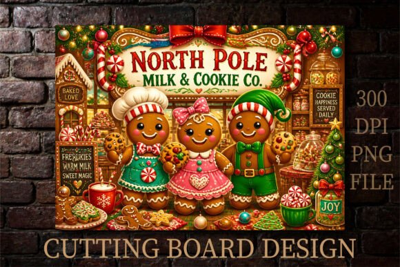 Christmas Gingerbread Man Cutting Board