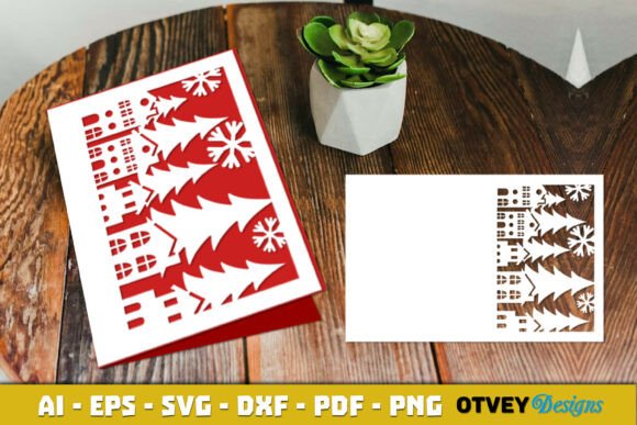 Christmas Greeting Card Cover Paper Cut