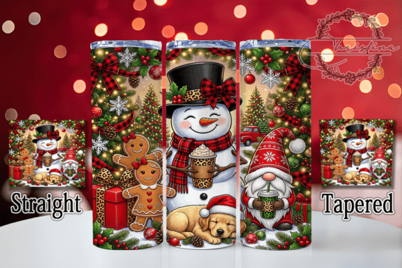 Christmas Leopard Coffee 20oz Tumbler