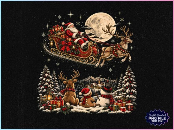 Christmas Santa Sleigh PNG