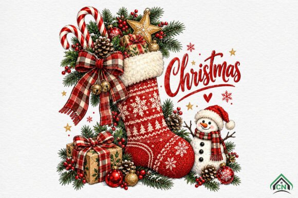 Christmas Stocking Snowman Christmas PNG