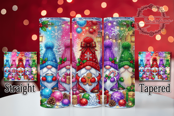 Colorful Christmas Gnome 20oz Tumbler
