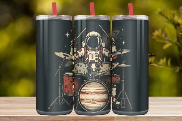 Cute Astronaut Space Tumbler Wrap