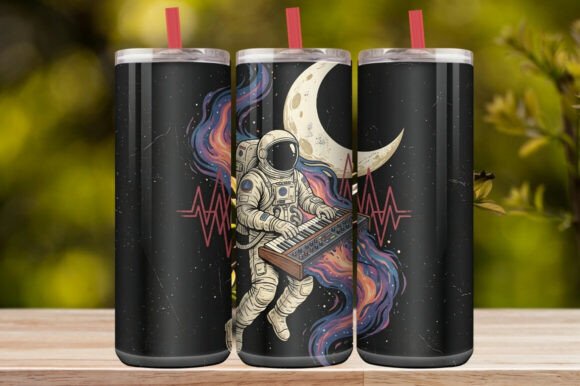 Cute Astronaut Space Tumbler Wrap