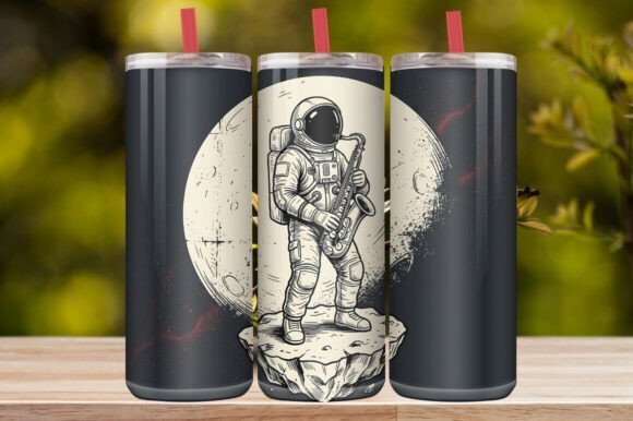 Cute Astronaut Space Tumbler Wrap