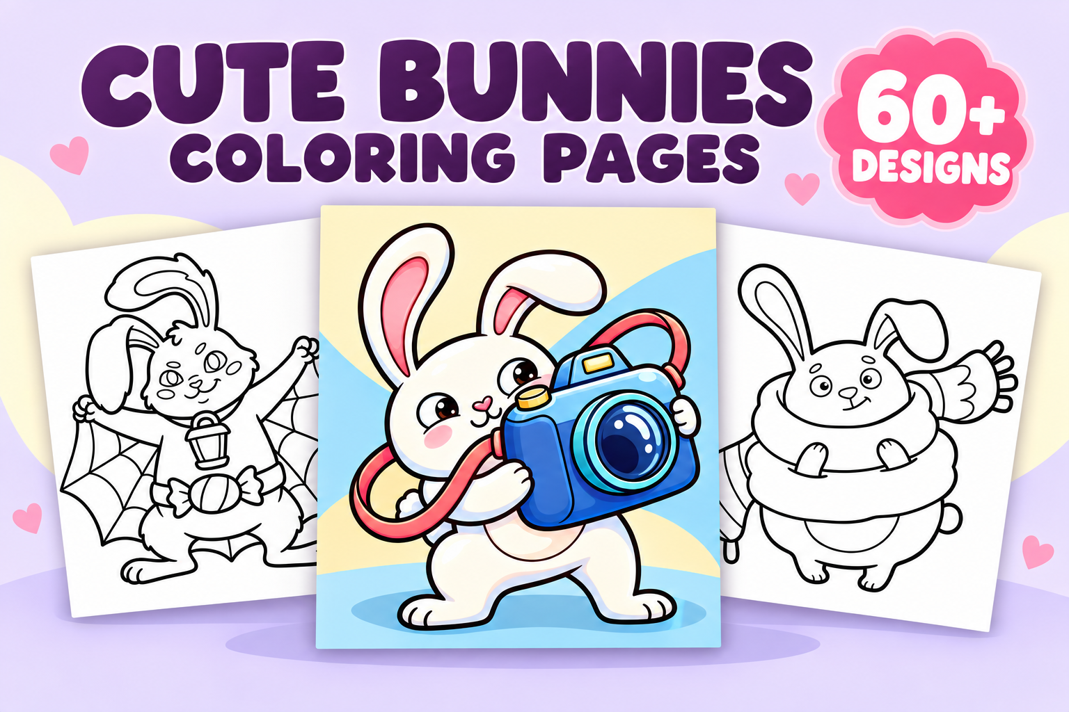 Cute Bunnies Coloring Pages – Volume 3