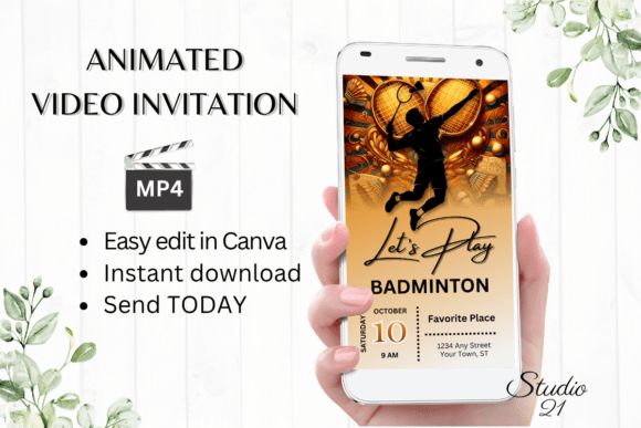 Electronic Badminton Game Invitation