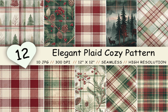 Elegant Plaid Cozy Pattern Bundle