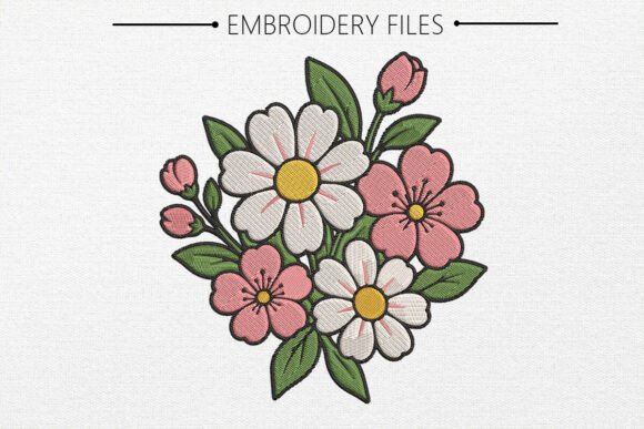 Floral Bouquet Embroidery Design