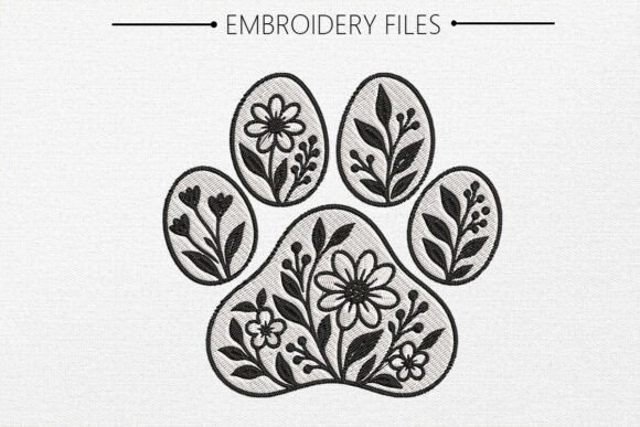 Floral Duck Embroidery Design