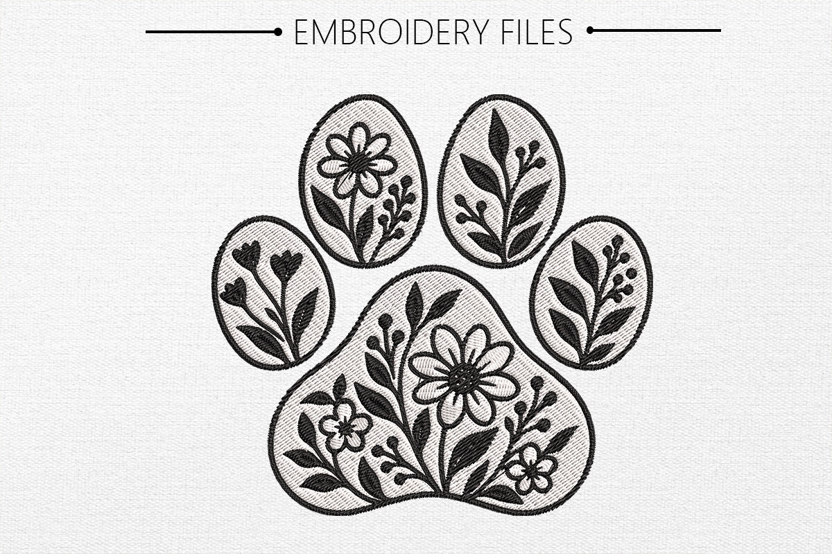 Floral Duck Embroidery Design