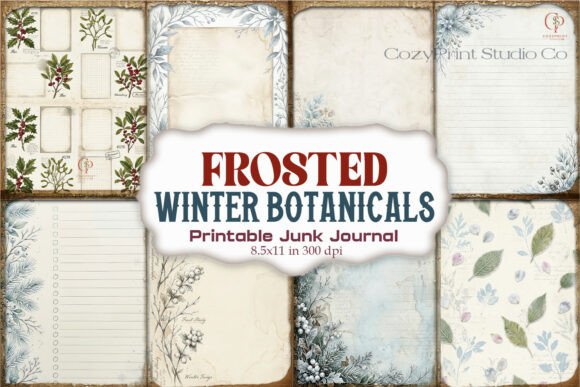 Frosted Winter Botanicals Junk Journal