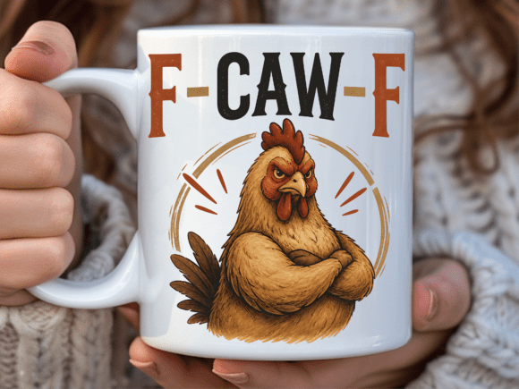 Funny Angry Rooster Quote Mug Wrap