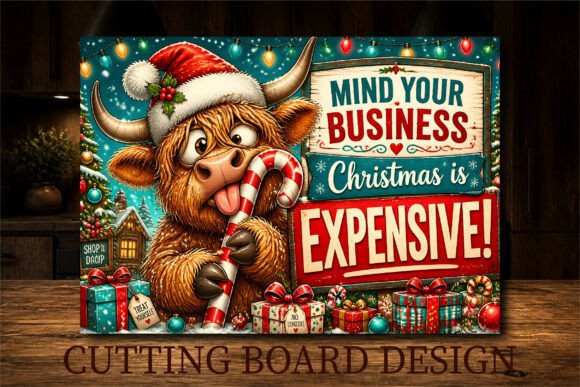 Funny Highland Cow Funny Cutting Board