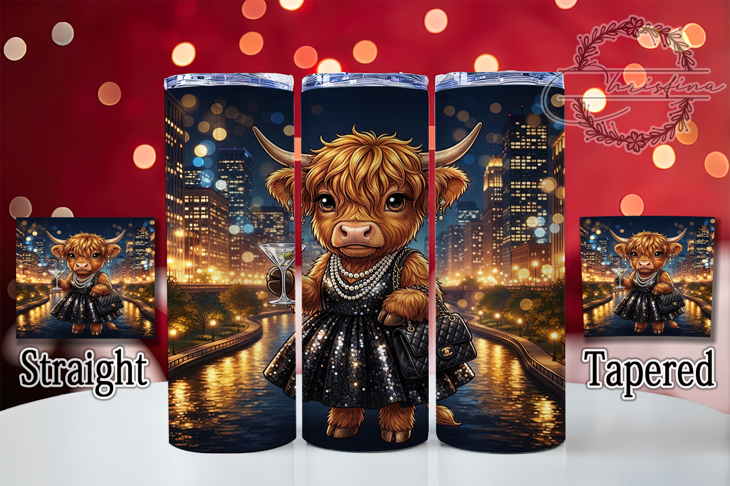 Glam Baby Highland Cow 20oz Tumbler