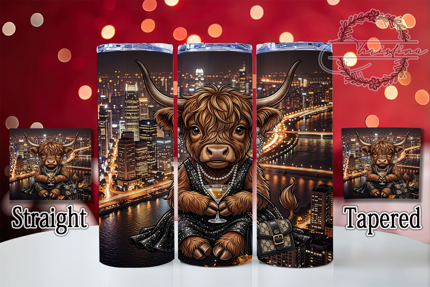 Glam Baby Highland Cow 20oz Tumbler