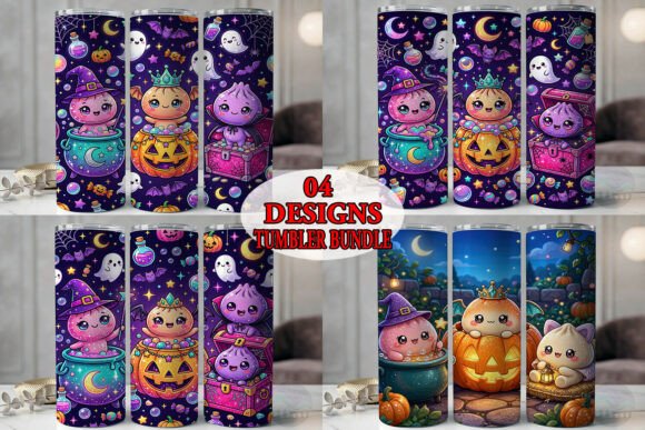 Glitter Dumpling Halloween Tumbler