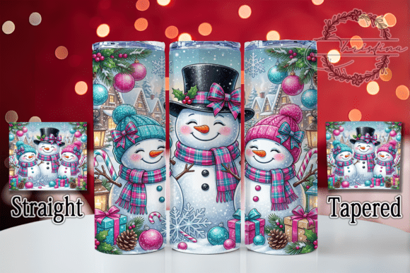 Glitter Snowman Winter 20oz Tumbler