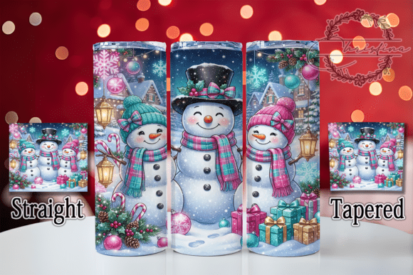 Glitter Snowman Winter 20oz Tumbler