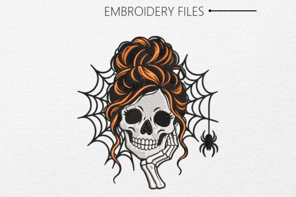 Halloween Skeleton Embroidery Design