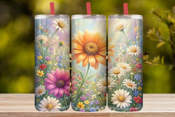 Magic Garden Floral Tumbler Wrap