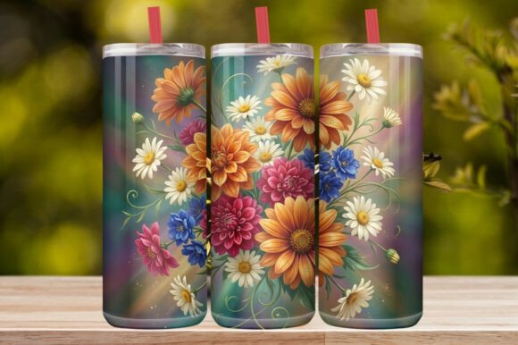 Magic Garden Floral Tumbler Wrap