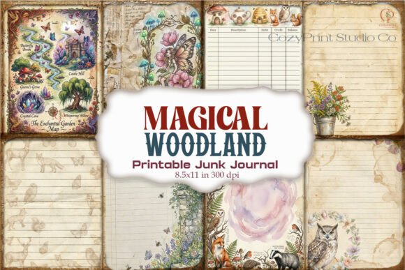 Magical Woodland Junk Journal Paper