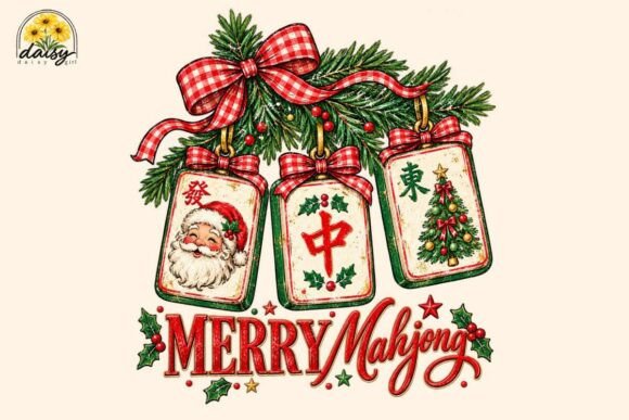 Merry Mahjong Christmas Tea Png