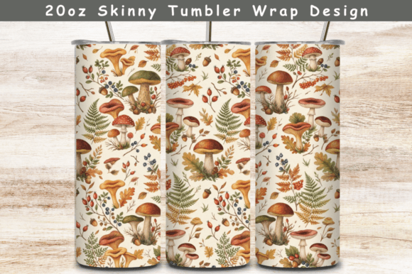 Mushrooms Moss 20oz Tumbler Wrap,Tumble