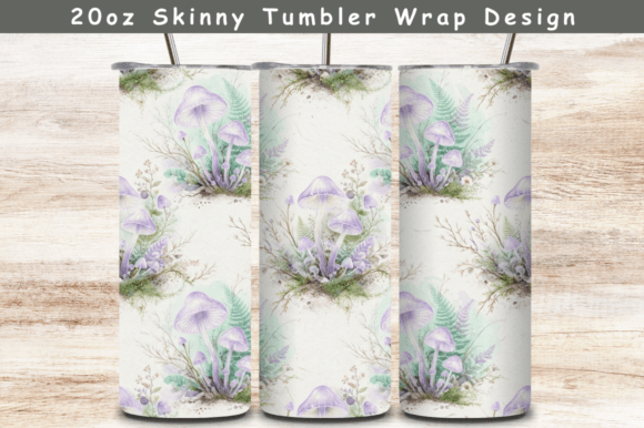 Mushrooms Moss 20oz Tumbler Wrap,Tumble