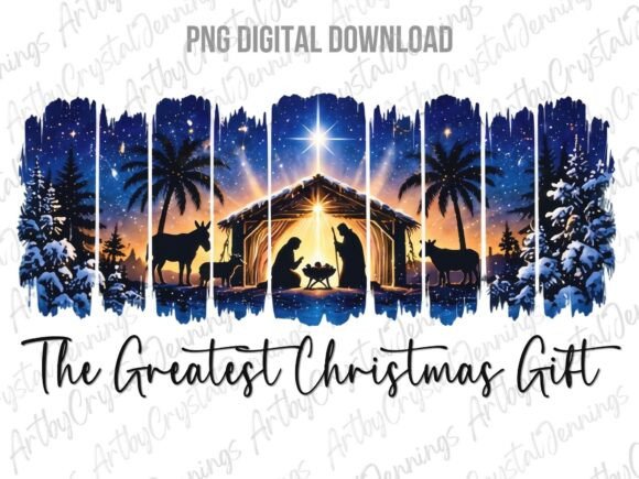 Nativity Scene Christmas Star PNG